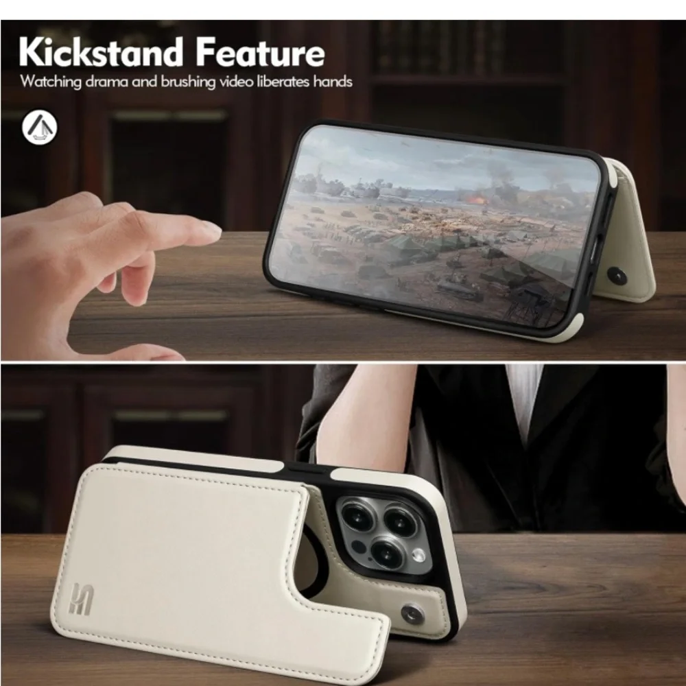 New iPhone 15 Pro Max Wallet Case with Card Holder 【Compatible Magsafe】